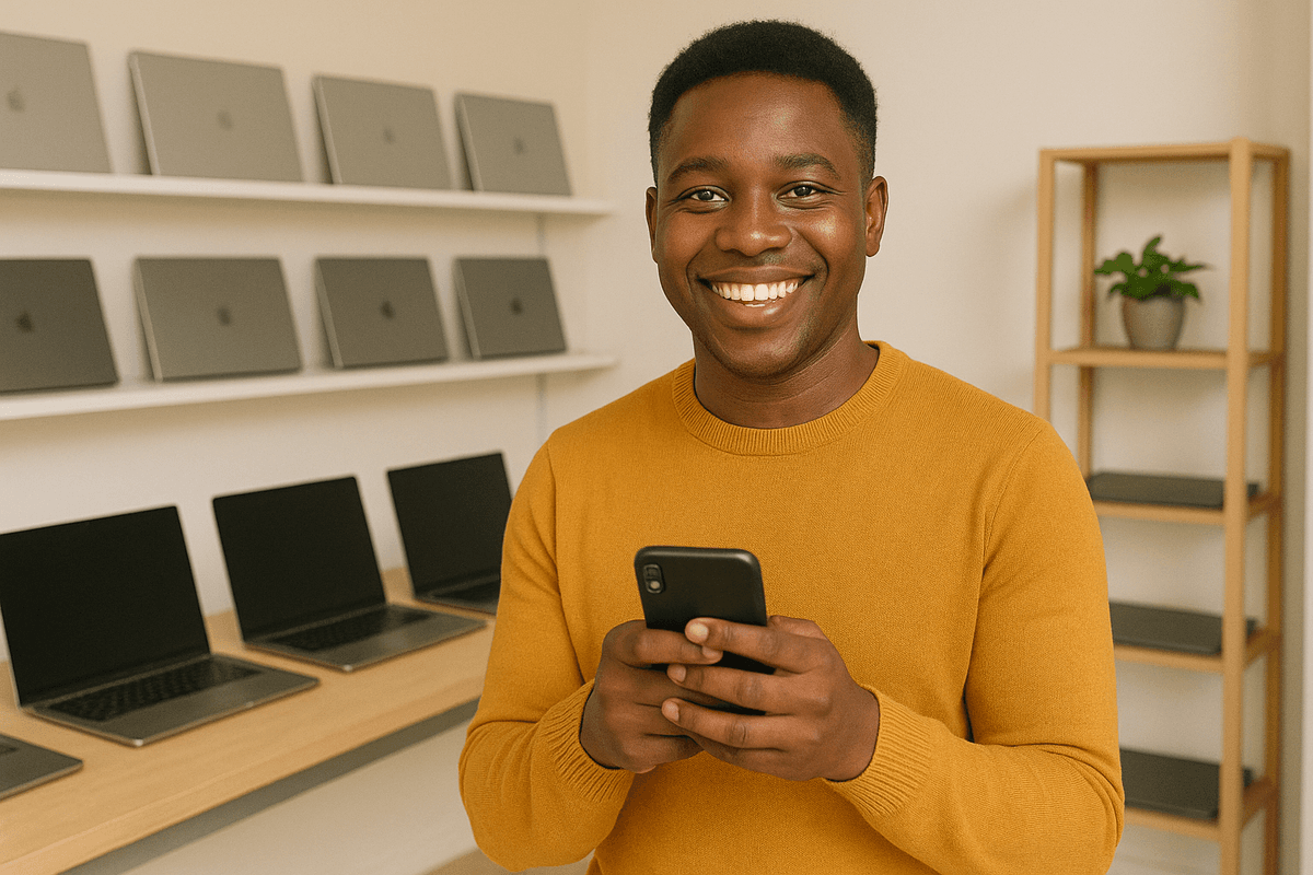 Freelancer working on a laptop